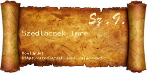 Szedlacsek Imre névjegykártya